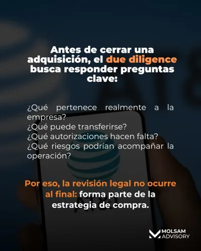 Due diligence legal: qué se revisa antes de cerrar la compra de una empresa