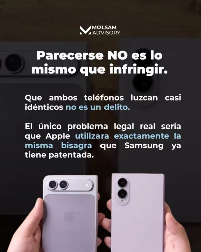 ¿El iPhone plegable copia a Samsung? Por qué una idea no se protege y un mecanismo sí