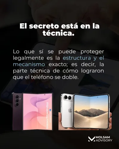 ¿El iPhone plegable copia a Samsung? Por qué una idea no se protege y un mecanismo sí