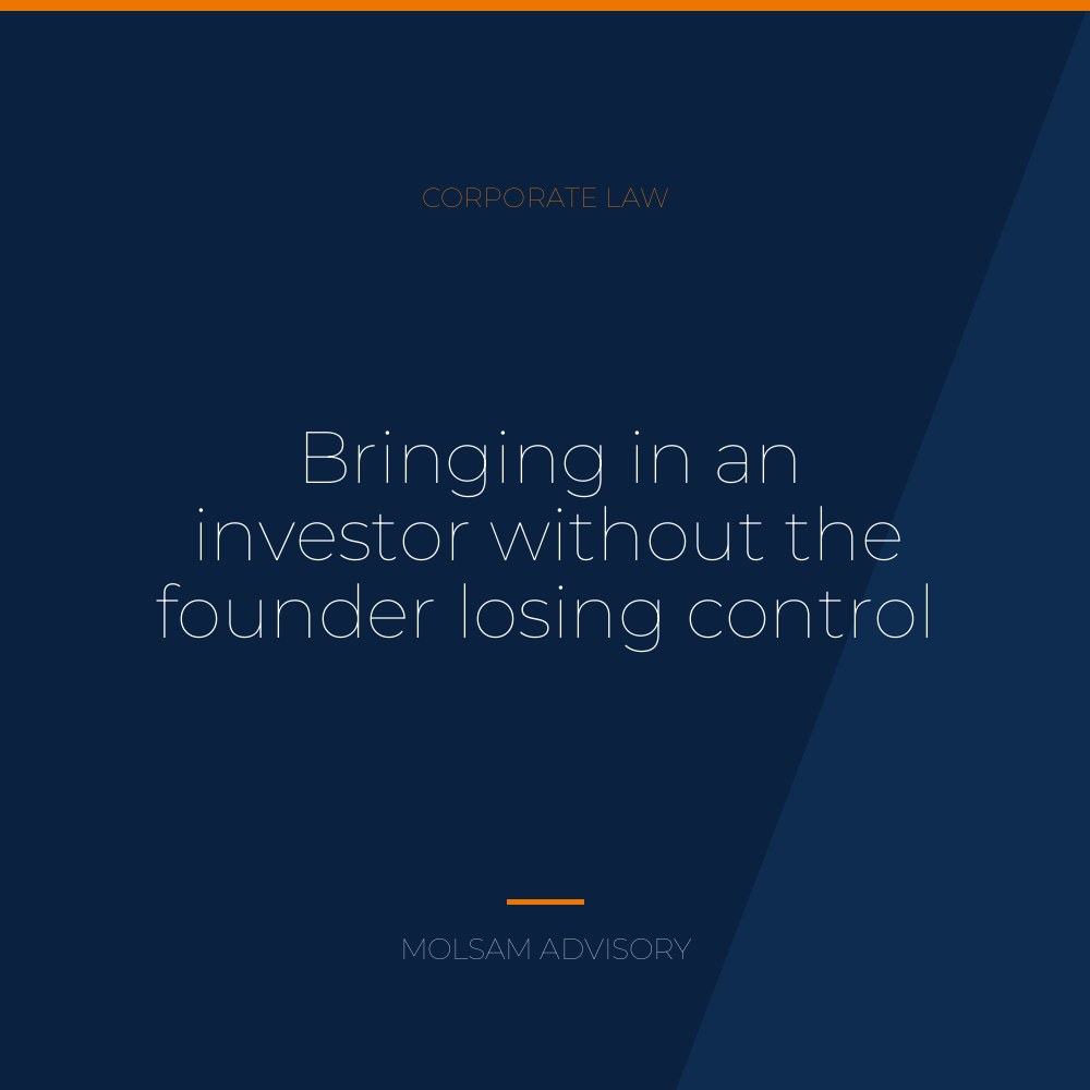 Bringing in an investor without the founder losing control